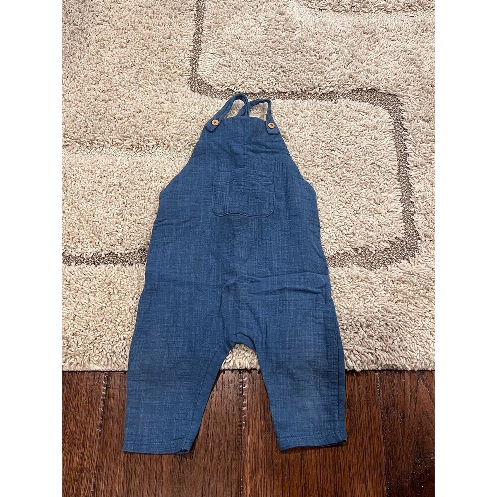 Zara Mini Baby Overalls Blue Size 6/9 Months